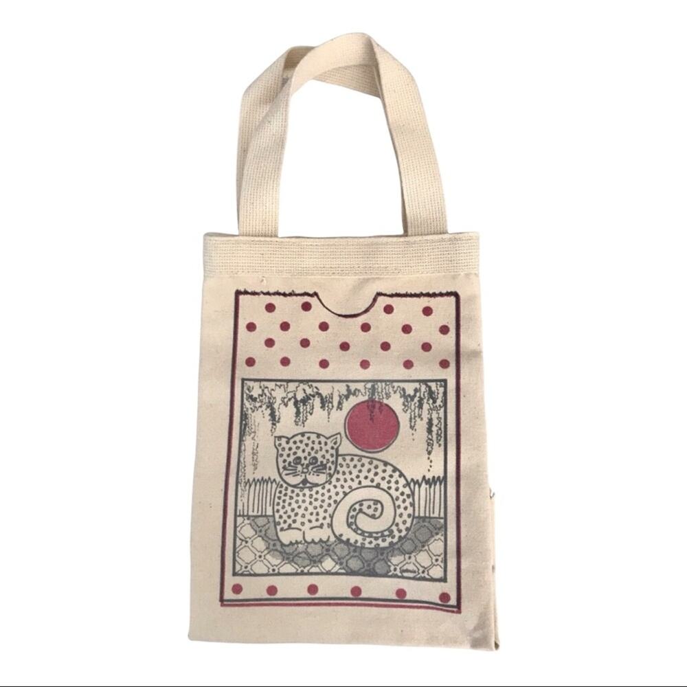 Cat Trees & Sun Small Canvas Bag